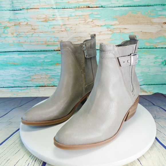 gray leather boots